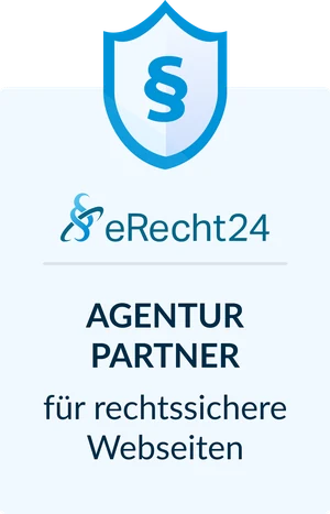 Siegel: eRecht24 Agentur-Partner für rechtssichere Webseiten